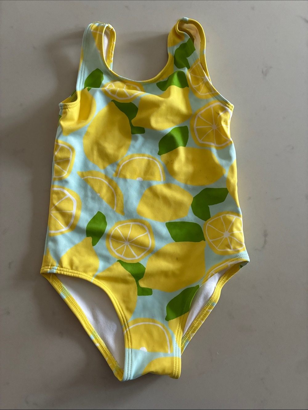Joe Fresh Yellow Lemon Print One-Piece Swimsuit